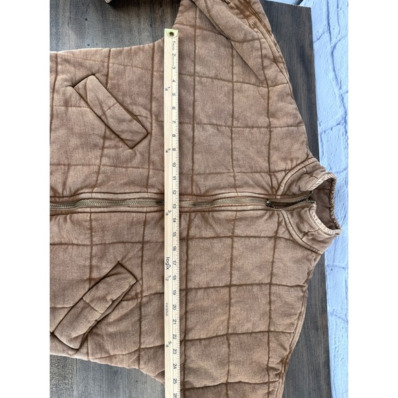 Free People Dolman Quilted Jacket Toasted Coconut Brown Cotton Blend Women XS - Picture 11 of 12